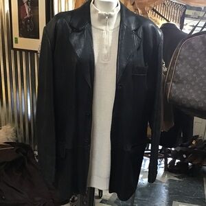 Men's Black Leather Jacket